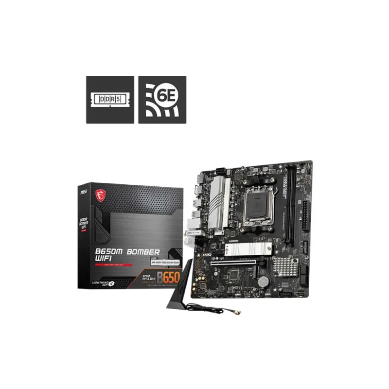 Msi B650M Bomber WiFi AM5 Micro-ATX DDR5 Motherboard