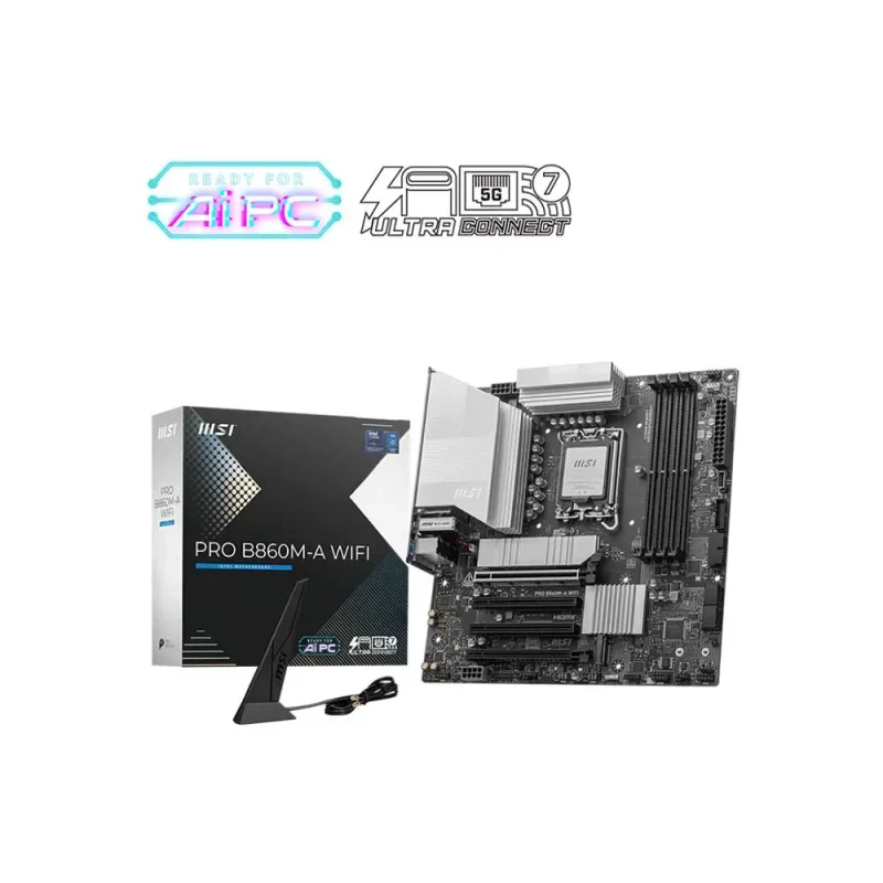 Msi Pro B860M-A WiFi LGA1851 Micro-ATX DDR5 Motherboard
