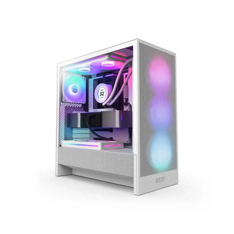 NZXT H5 Flow RGB 2024 E-ATX Mid Tower Cabinet White (CC-H52FW-R1)