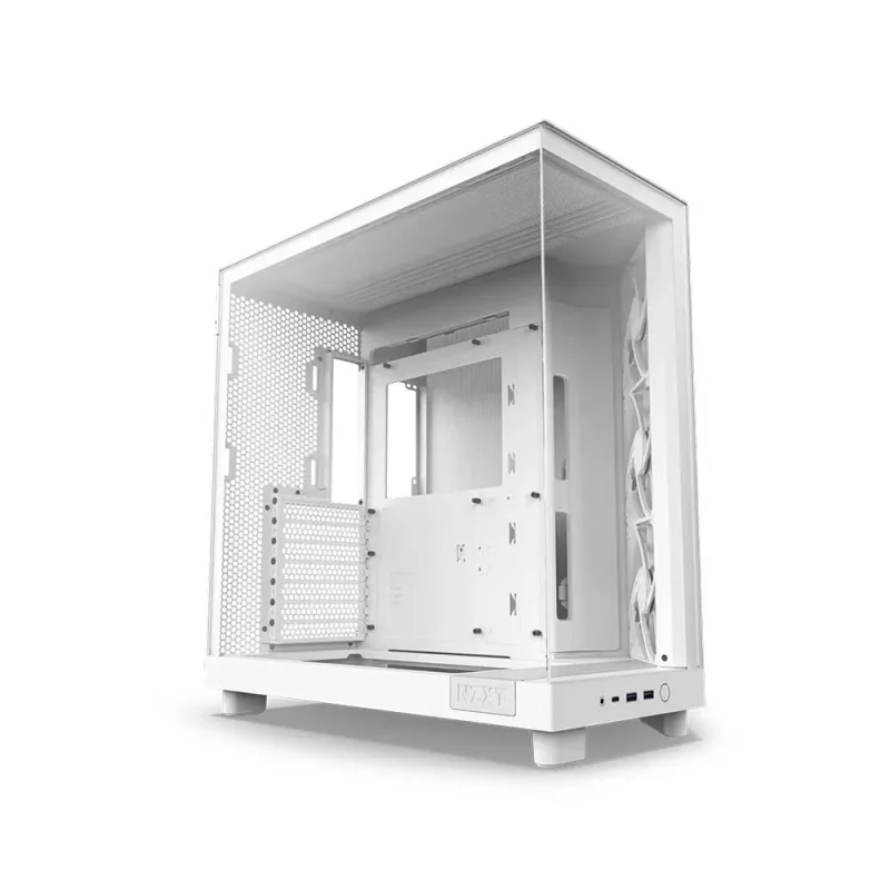 Nzxt H6 Flow Atx Mid Tower Cabinet Matte White (CC-H61FW-01) - Image 5