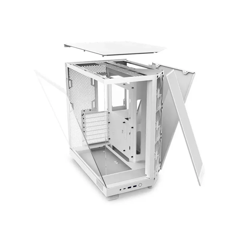 Nzxt H6 Flow Atx Mid Tower Cabinet Matte White (CC-H61FW-01) - Image 2