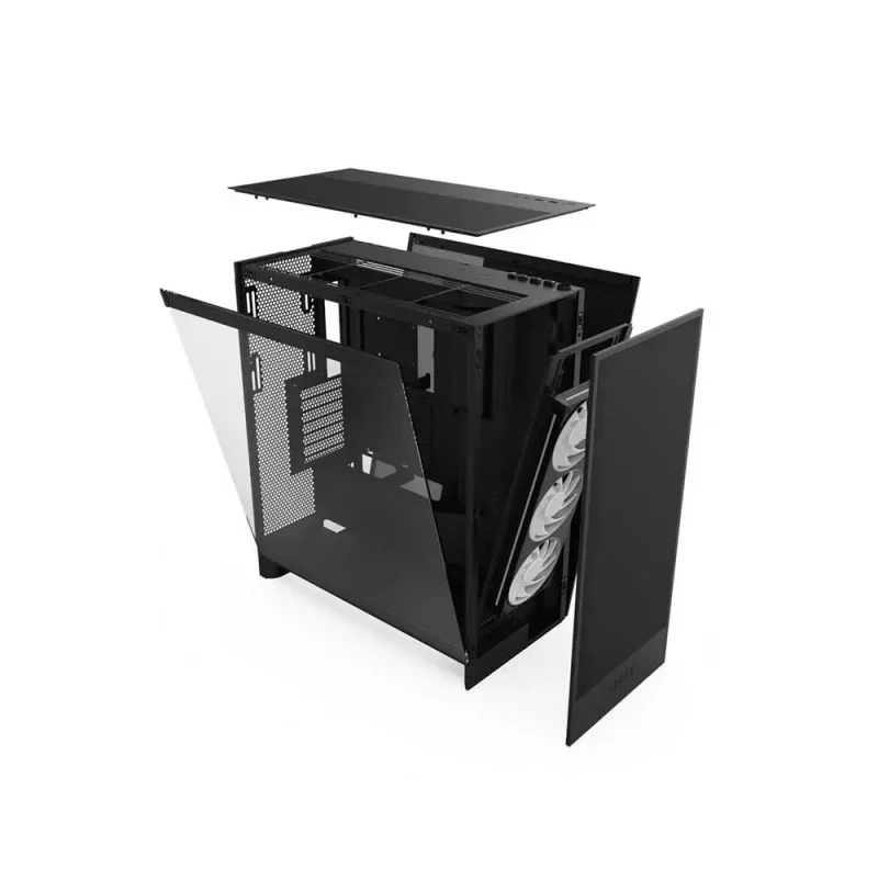Nzxt H7 Flow Rgb Atx Mid Tower Cabinet Matte Black With Rgb Fans (CM-H72FB-R1) - Image 6