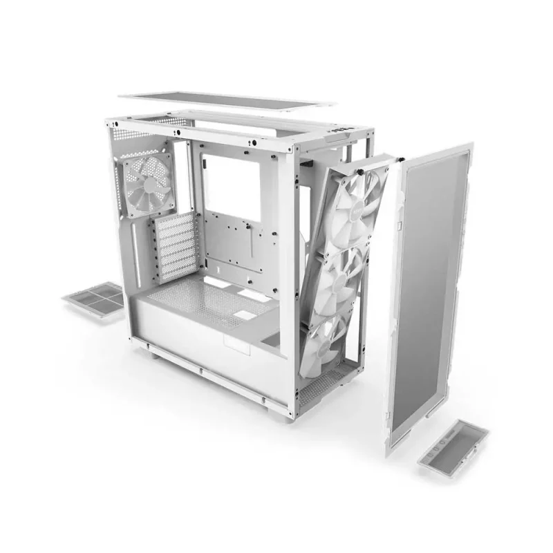 Nzxt H7 Flow Rgb Atx Mid Tower Cabinet (Matte White) (CM-H71FW-R1) - Image 6