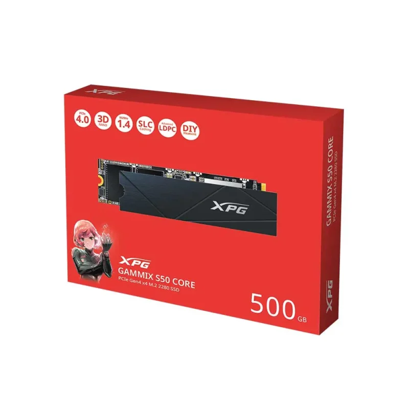 Xpg Gammix S50 Core 500Gb Pcie Gen4x4 M.2 2280 Internal SSD