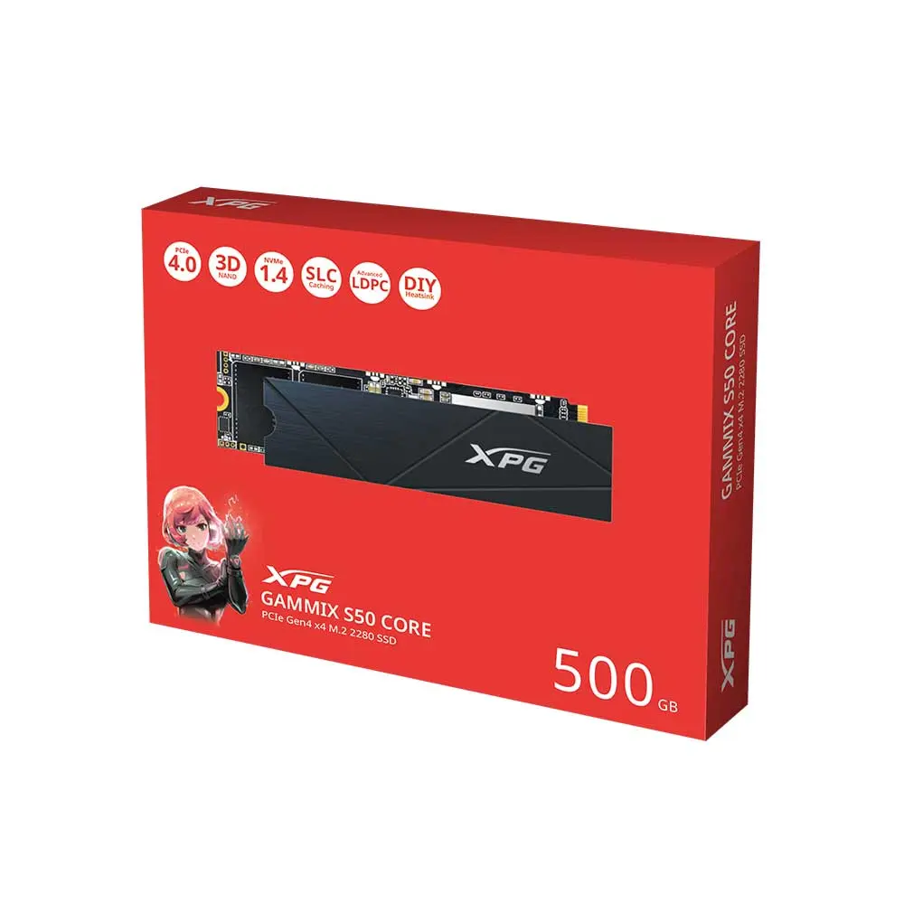 Xpg Gammix S50 Core 500Gb Pcie Gen4x4 M.2 2280 Internal SSD