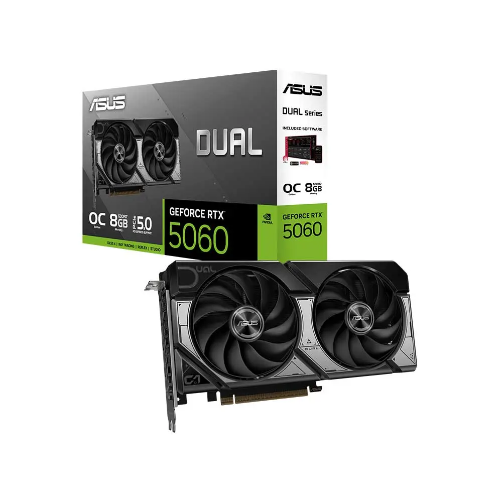 ASUS Dual RTX 5060 8GB OC Edition GDDR7 Graphics Card (DUAL-RTX5060-O8G)