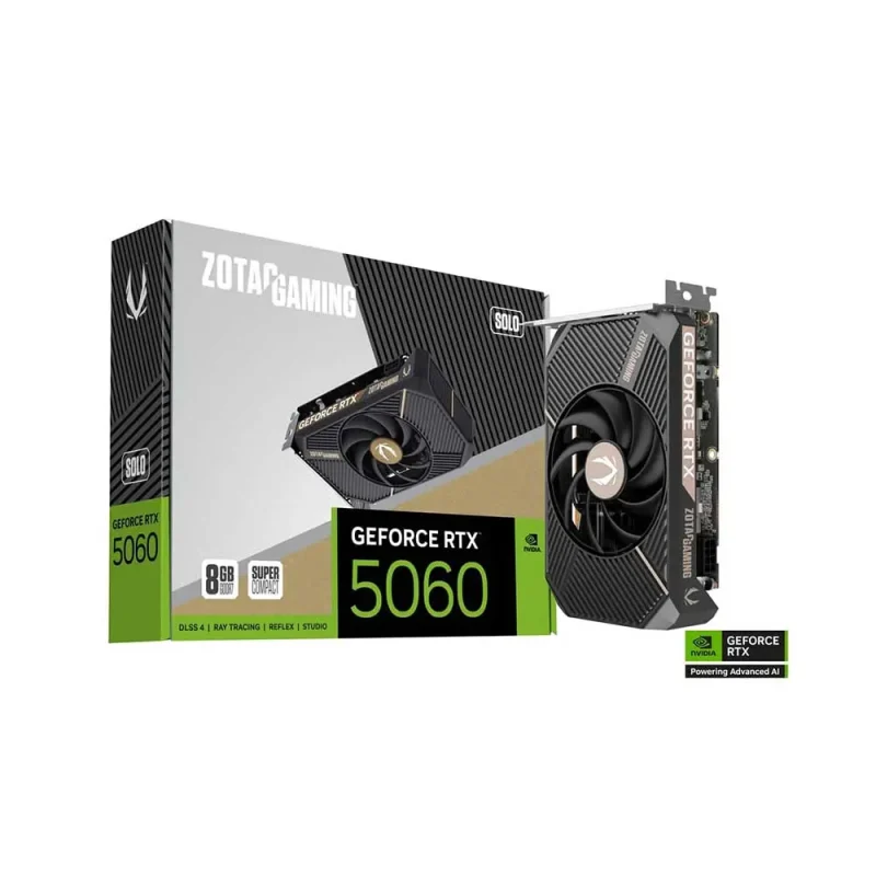 ZOTAC Gaming RTX 5060 SOLO 8GB GDDR7 Graphics Card (ZT-B50600G-10L)