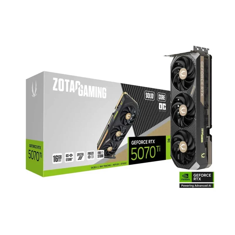 Zotac RTX 5070 Ti Solid Core Oc 16Gb GDDR7 Graphics Card (ZT-B50710J2-10P)