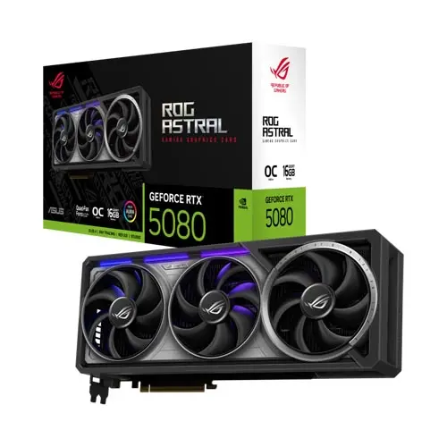 ASUS ROG Astral RTX 5080 16GB GDDR7 OC Edition Graphics Card (ROG-ASTRAL-RTX5080-O16G-GAMING)