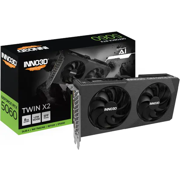 INNO3D GeForce RTX™ 5060 TWIN X2 8GB GDDR7 Graphics Card