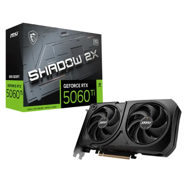 ZOTAC GAMING GeForce MSI RTX 5060TI 8G SHADOW 2X OC PLUS GDDR7 Graphics Card