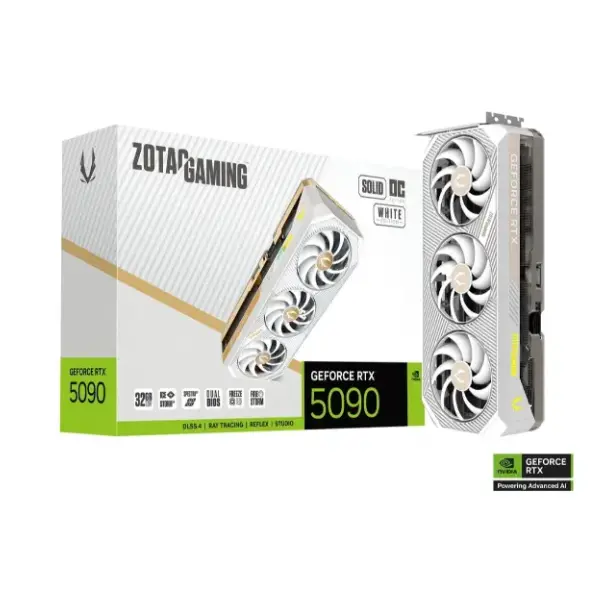 ZOTAC GAMING GeForce RTX 5090 SOLID OC White Edition 8GB GDDR7 Graphics Card (ZT-B50900Q-10P)
