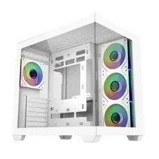 Cooler Master Elite 681 White ARGB ATX Mid Tower Case (White)