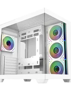 Cooler Master Elite 681 White ARGB ATX Mid Tower Case (White)