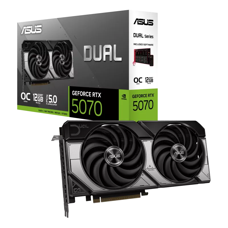 ASUS Dual GeForce RTX 5070 12GB GDDR7 OC Edition Graphics Card