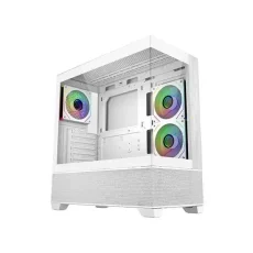 Cooler Master Elite 690 Wood ARGB Micro-ATX Mid Tower Cabinet (White)