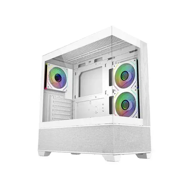 Cooler Master Elite 690 Wood ARGB Micro-ATX Mid Tower Cabinet (White)