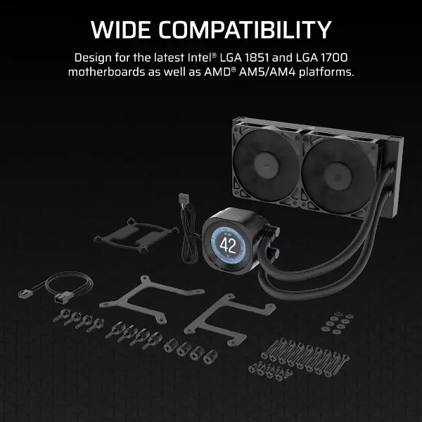 Corsair NAUTILUS 240 RS LCD Liquid Cooler (BLACK) 5 Corsair NAUTILUS 240 RS LCD Liquid Cooler (BLACK)