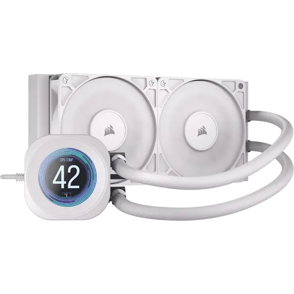 Corsair NAUTILUS 240 RS LCD Liquid Cooler (WHITE) 2 Corsair NAUTILUS 240 RS LCD Liquid Cooler (WHITE)