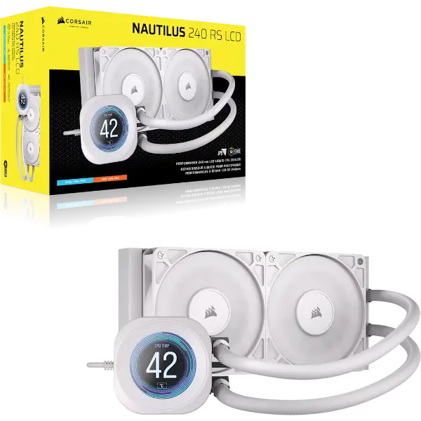 Corsair NAUTILUS 240 RS LCD Liquid Cooler (WHITE)
