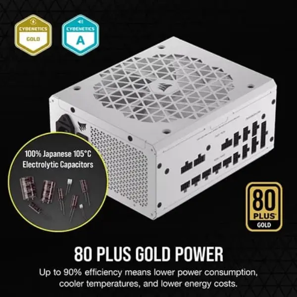 Corsair RM1200x Shift 1200W 80 Plus Gold ATX Fully Modular Power Supply (White) 3 Corsair RM1200x Shift 1200W 80 Plus Gold ATX Fully Modular Power Supply(White)