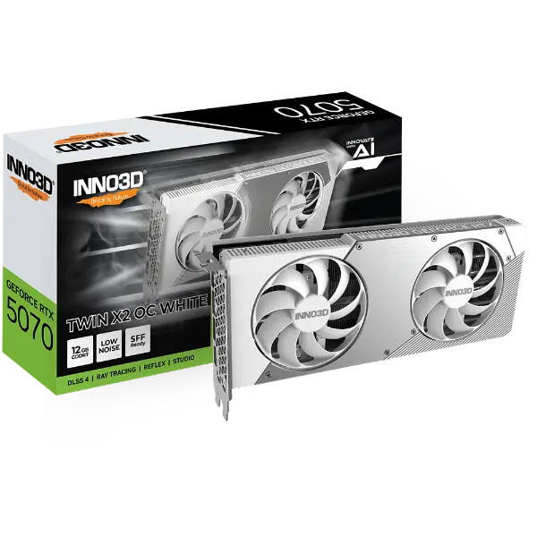 INNO3D GeForce RTX 5070 TWIN X2 OC 12GB GDDR7 Graphics Card (White)