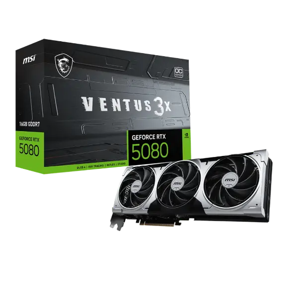 MSI GeForce RTX 5080 VENTUS 3X OC 16G GDDR7 Graphics Card