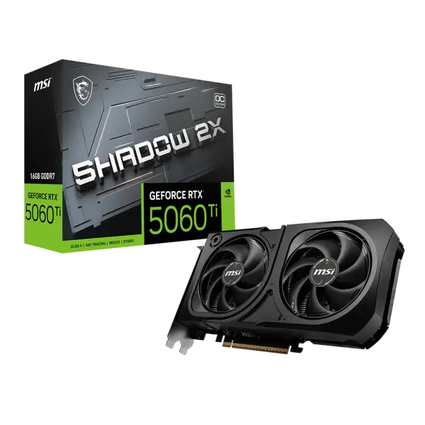 MSI RTX 5060 Ti 16GB SHADOW 2X OC PLUS GDDR7 Graphics Card