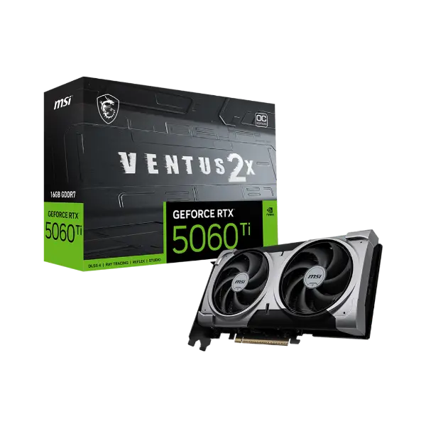 MSI RTX 5060 Ti 16GB VENTUS 2X OC PLUS GDDR7 Graphics Card