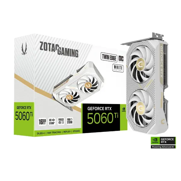 ZOTAC GAMING GeForce RTX 5060 Ti 16GB Twin Edge OC White Edition Graphics Card 