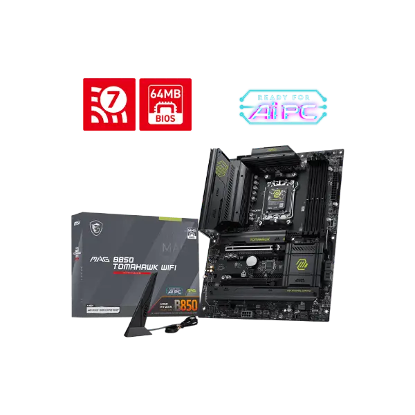 MSI MAG B850 Tomahawk WiFi DDR5 Motherboard 1 MSI MAG B850 Tomahawk WiFi DDR5 Motherboard