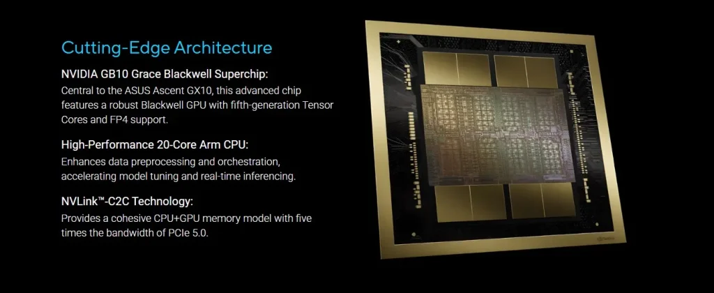 ASUS Ascent GX10 Compact Desktop AI Supercomputer, powered by the NVIDIA 1TB M.2 NVMe PCIe 8 WhatsApp Image 2025 12 22 at 2.32.50 PM