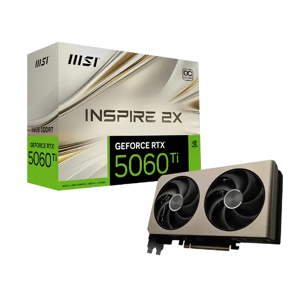 GeForce RTX™ 5060 Ti 16GB INSPIRE 2X OC GDDR7 Graphics Card