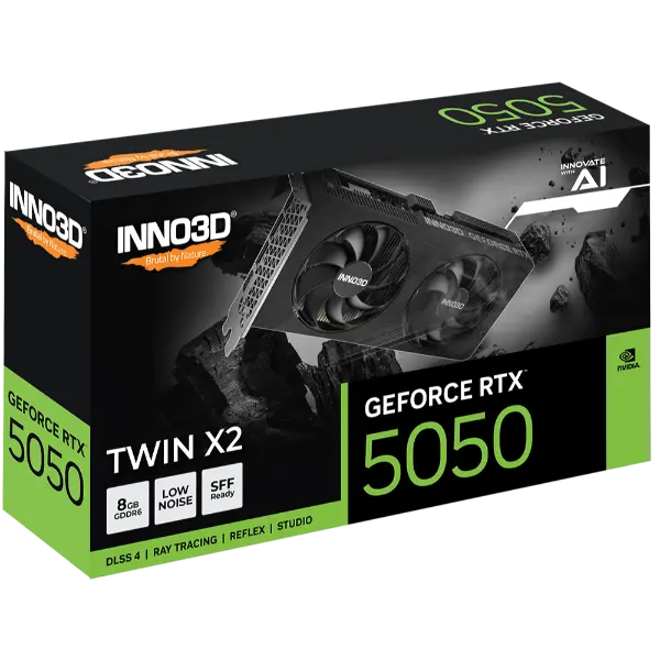INNO3D RTX 5050 TWIN X2 8GB GDDR6 Graphics Card 2 INNO3D RTX 5050 TWIN X2 8GB GDDR6 Graphics Card