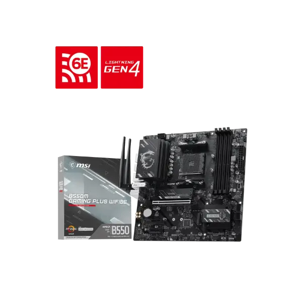 MSI B550M GAMING PLUS WIFI6E Motherboard 1 MSI B550M GAMING PLUS WIFI6E Motherboard