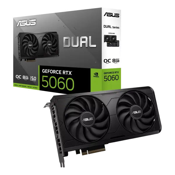 ASUS Dual RTX 5060 OC 8GB GDDR7 Graphics Card