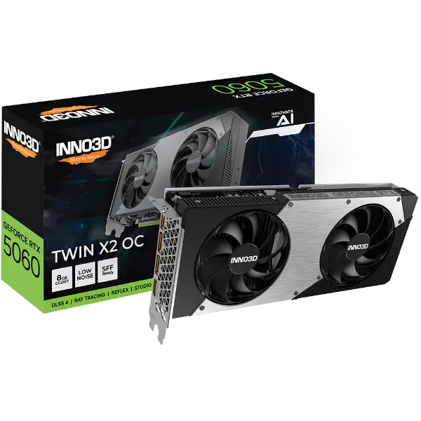 INNO3D GEFORCE RTX 5060 TWIN X2 8GB OC GDDR7 Graphics Card