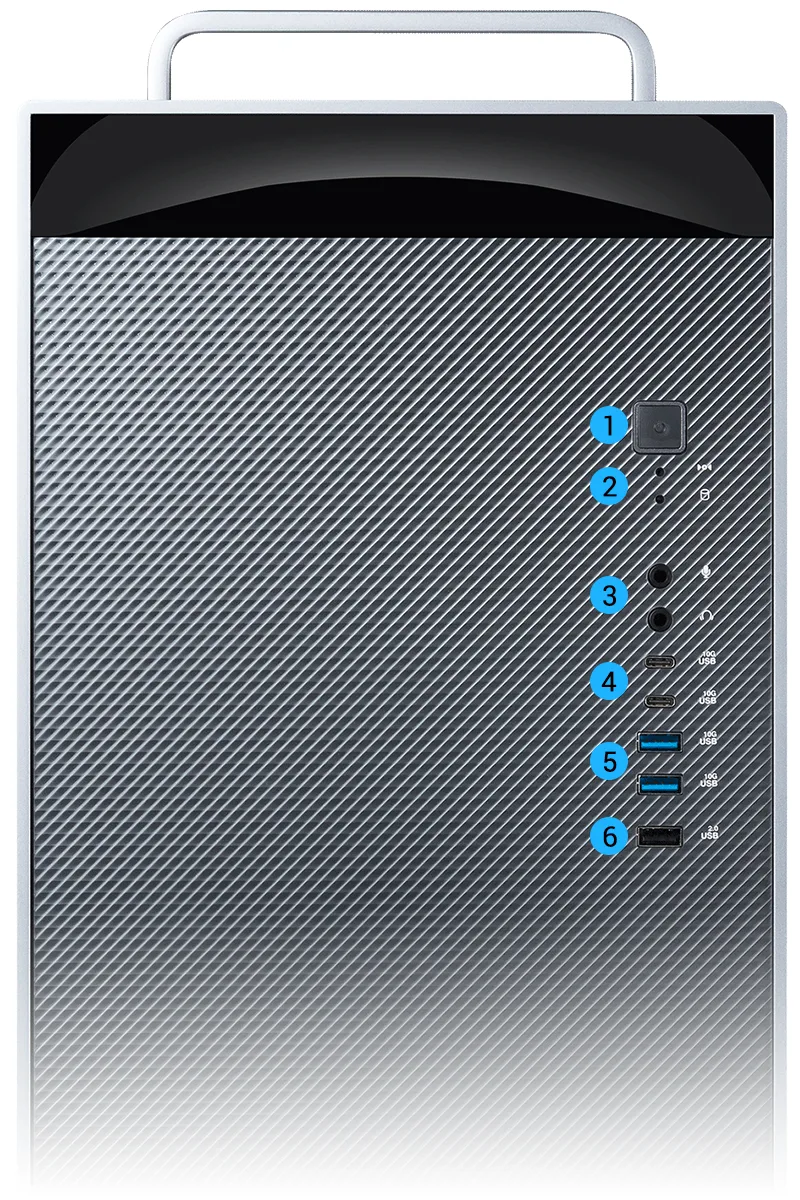 ASUS ExpertCenter Pro ET900N G3 front I/O ports